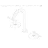 3-hole stainless steel washbasin tap with adjustable spout Krokees