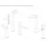 Countertop washbasin tap made of brass Carpen