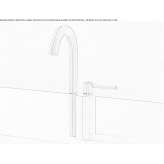Bateria umywalkowa hydroprogresywna ze stali nierdzewnej Krokees