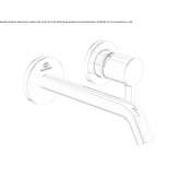 Single-lever wall-mounted washbasin faucet Decize
