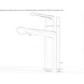 Steel countertop washbasin tap Hamdorf