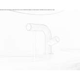 Single-lever countertop washbasin tap made of stainless steel Ladner