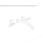 Set of 2 single wall-mounted faucets with spout Golubac