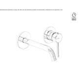 Wall-mounted single-lever washbasin tap without stopper Macau