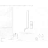 Wall-mounted washbasin tap made of stainless steel Crispano