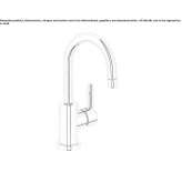 Single-lever countertop washbasin tap with adjustable spout Campagna
