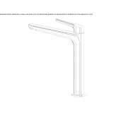 Brass countertop washbasin tap with aerator Lassee