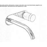 Single-lever wall-mounted washbasin faucet Guama