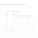 Single-lever brass countertop washbasin tap Allegan