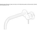 Stainless steel wall-mounted washbasin tap with aerator Nidzica