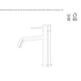 Single-lever countertop washbasin tap without waste Macau