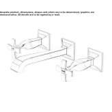 3-hole wall-mounted washbasin tap with aerator Zamostea