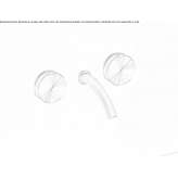 Set of 2 single wall-mounted faucets with spout Suruc