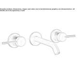 3-hole wall-mounted washbasin tap made of stainless steel Lubian