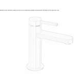 Single-lever washbasin tap made of stainless steel Tuili