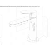 Single-lever brass countertop washbasin tap Carupano