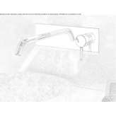 Wall-mounted washbasin tap with plate Hartland