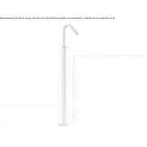Free-standing hydroprogressive faucet for the washbasin Whittier