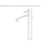 Countertop 1-hole washbasin tap with aerator Byram