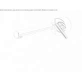 Single-hole wall-mounted washbasin tap in chrome-plated brass Macapo