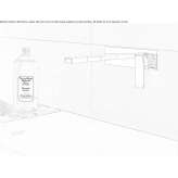 Wall-mounted washbasin tap with plate Velasca