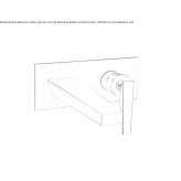 Bateria umywalkowa ścienna z płytą Pisek