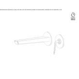 Wall-mounted single-lever washbasin tap without stopper Chichica