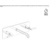 3-hole wall-mounted washbasin tap with plate Wamboin