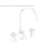 3-hole washbasin tap with adjustable spout Pertek