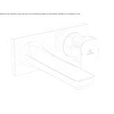 Wall-mounted washbasin tap with aerator Valthe