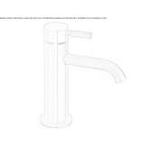 Single-lever countertop washbasin tap made of stainless steel Sadowie