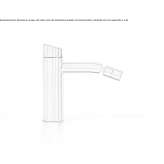 Deck-mounted hydroprogressive faucet with adjustable spout Gualaco