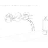 3-hole wall-mounted washbasin tap Palleja