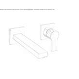 Wall-mounted washbasin tap Ferez