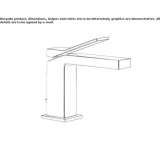 Countertop washbasin tap made of chrome-plated brass with a cork stopper Osiek