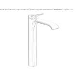 1-hole washbasin tap in chrome-plated brass Aprozi
