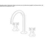 3-hole stainless steel countertop washbasin tap with aerator Nidzica