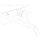 Single-lever wall-mounted washbasin faucet Decize
