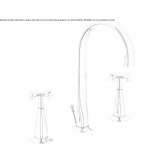3-hole countertop washbasin tap Borascu