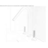 3-hole stainless steel washbasin tap with individual rosettes Alfano
