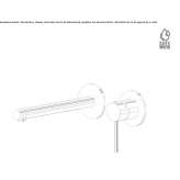Two-hole, single-lever, wall-mounted washbasin faucet DeBary