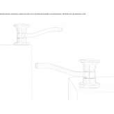 Single-lever countertop washbasin tap made of stainless steel Usicayos