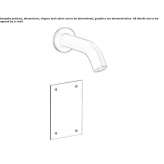 Electronic wall-mounted washbasin faucet made of stainless steel Lubian
