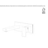 Wall-mounted washbasin tap with plate Rakaw