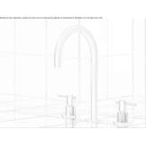 3-hole countertop washbasin tap made of stainless steel Nidzica