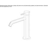 Countertop single-lever washbasin tap made of stainless steel with aerator Nidzica