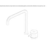 Countertop washbasin tap made of stainless steel Kuhmo