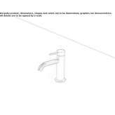 Single-lever countertop washbasin tap made of stainless steel Coux