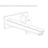 Single-lever wall-mounted washbasin faucet Viticuso