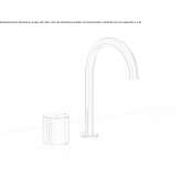 Bateria umywalkowa nablatowa hydroprogresywna ze stali nierdzewnej Mondejar